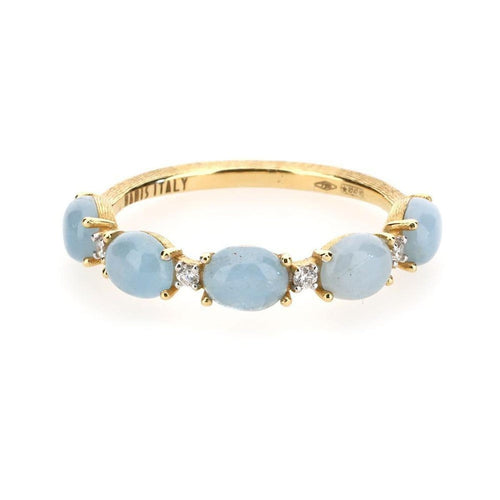 Dancing In The Rain Aquamarine Stacking Ring - AS2-597-Nanis-Renee Taylor Gallery