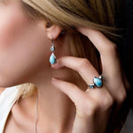 Atlantic Earrings - Eatla-00-Marahlago Larimar-Renee Taylor Gallery