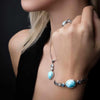 Azure Pear Bracelet - Bazur0P-00-Marahlago Larimar-Renee Taylor Gallery