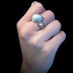 Azure Pear Ring - Razur0P-00-Marahlago Larimar-Renee Taylor Gallery