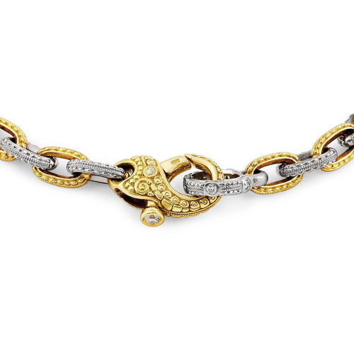 18K & Platinum Victorian Diamond Milgrain Chain Bracelet - B-10P-Alex Sepkus-Renee Taylor Gallery