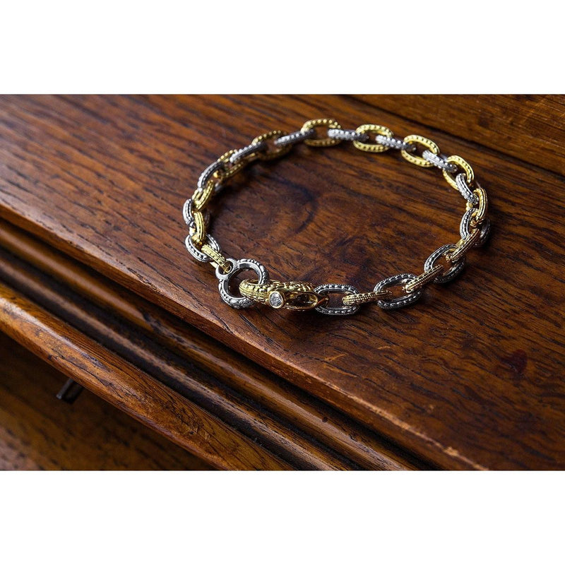 18K & Platinum Victorian Diamond Milgrain Chain Bracelet - B-10P-Alex Sepkus-Renee Taylor Gallery