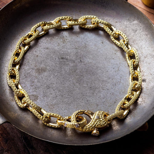 18K and Diamond Migration Chain "Victorian" Bracelet - B-10-Alex Sepkus-Renee Taylor Gallery