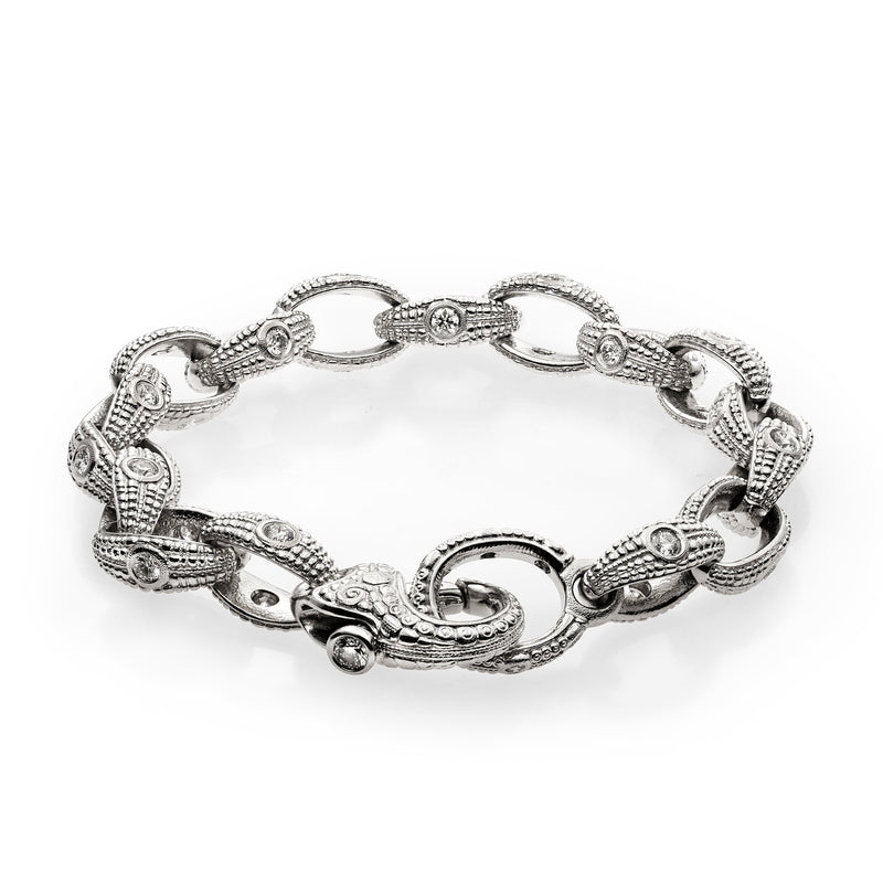 Platinum and Diamond Link Bracelet - B-2PPD-Alex Sepkus-Renee Taylor Gallery