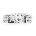 Sterling Silver Classic Tapered Figure-8 Weave Bracelet - BG3035-00250-Lois Hill-Renee Taylor Gallery
