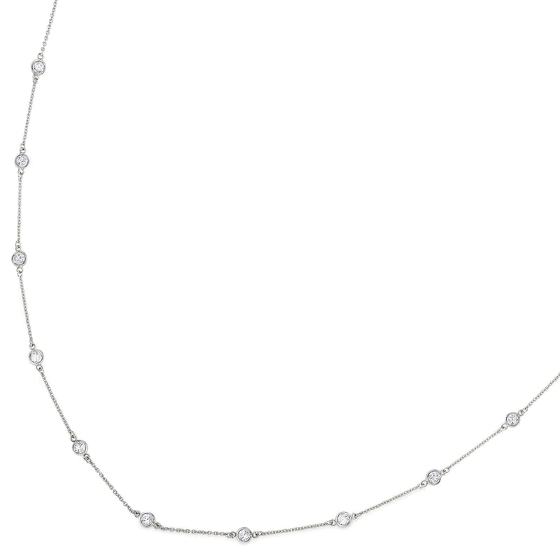 Platinum Finish Sterling Silver Necklace - BL2046CH-Kelly Waters-Renee Taylor Gallery