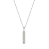 Platinum Finish Sterling Silver Micropave 3 Sided Bar Pendant - BL2173N-Kelly Waters-Renee Taylor Gallery