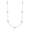 Platinum Finish Sterling Silver Micropave Open Circle Necklace - BL2201CH-Kelly Waters-Renee Taylor Gallery