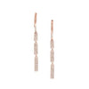 Rose Gold Vermeil Finish Sterling Silver Micropave Three Bar Earrings - BL2240ERG-Kelly Waters-Renee Taylor Gallery