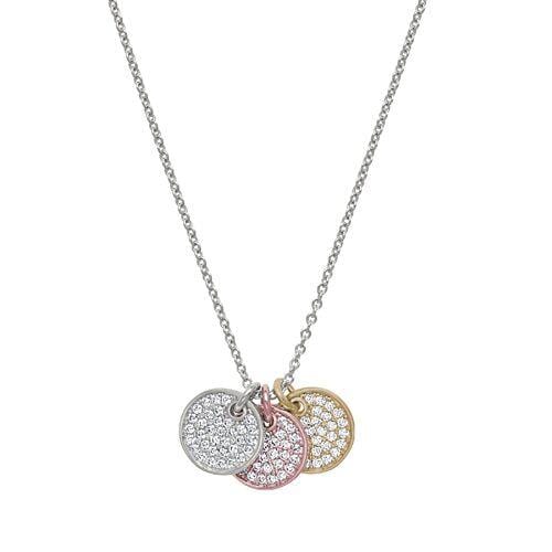 Gold & Rose Gold Vermeil & Platinum Finish Sterling Silver Micropave Pendant - BL2242N-Kelly Waters-Renee Taylor Gallery