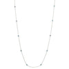 Platinum Finish Sterling Silver Turquoise Tin Cup Necklace - BL2245CH-Kelly Waters-Renee Taylor Gallery