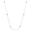 Platinum Finish Sterling Silver Micropave Tin Cup Necklace - BL2248CH-Kelly Waters-Renee Taylor Gallery