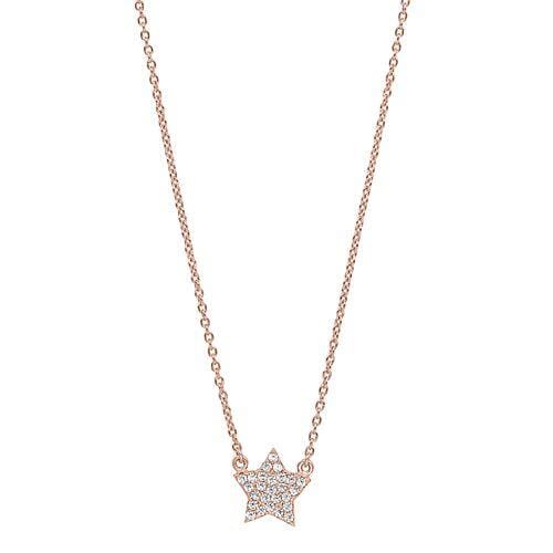 Rose Gold Vermeil Finish Sterling Silver Micropave Star Necklace - BL2250NRG-Kelly Waters-Renee Taylor Gallery