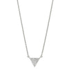 Platinum Finish Sterling Silver Micropave Triangle Necklace - BL2251N-Kelly Waters-Renee Taylor Gallery