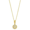 Gold Vermeil Finish Sterling Silver Micropave Halo Pendant - BL2252NG-Kelly Waters-Renee Taylor Gallery