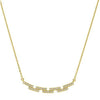 Gold Vermeil Finish Sterling Silver Micropave Staggered Bar Necklace - BL2253NG-Kelly Waters-Renee Taylor Gallery