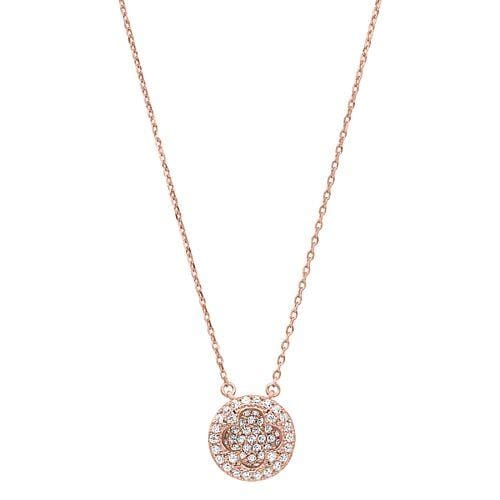 Rose Gold Vermeil Finish Sterling Silver Micropave Inside Out Necklace - BL2260NRG-Kelly Waters-Renee Taylor Gallery