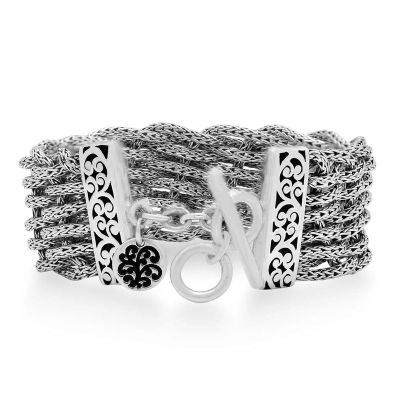 Sterling Silver Classic Bracelet - BP8118-00437-Lois Hill-Renee Taylor Gallery