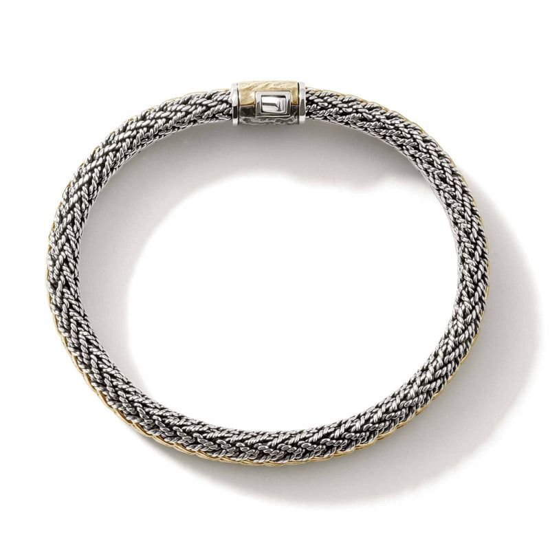 John Hardy 18kt Yellow Gold and Sterling Silver Classic Chain Reversible Bracelet