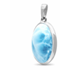 Basic Oval Necklace - Nbasi00-00-Marahlago Larimar-Renee Taylor Gallery