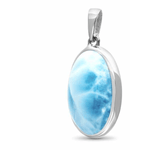 Basic Oval Necklace - Nbasi00-00-Marahlago Larimar-Renee Taylor Gallery