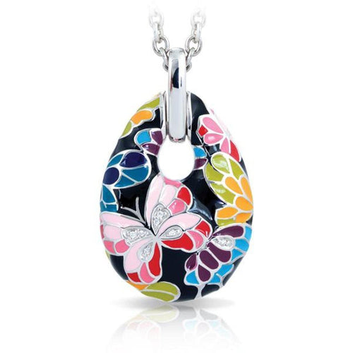 Butterfly Kisses Black Pendant-Belle Etoile-Renee Taylor Gallery