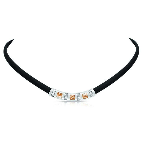 Celine Black and Champagne Necklace-Belle Etoile-Renee Taylor Gallery