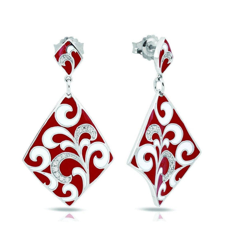 Contessa Red Earrings-Belle Etoile-Renee Taylor Gallery