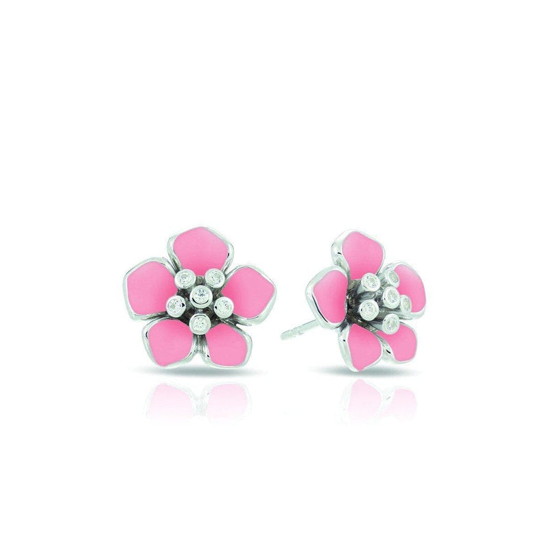 Forget-Me-Not Rose Quartz Earrings-Belle Etoile-Renee Taylor Gallery