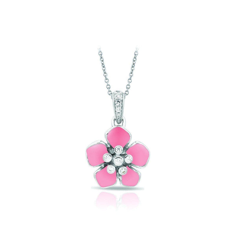 Forget-Me-Not Rose Quartz Pendant-Belle Etoile-Renee Taylor Gallery