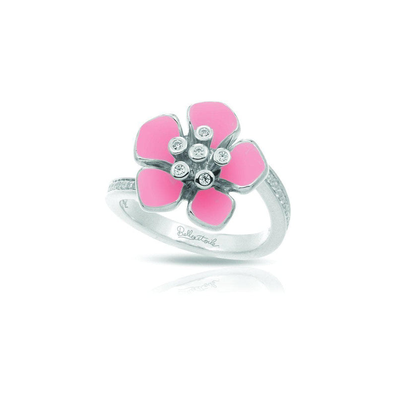Forget-Me-Not Rose Quartz Ring-Belle Etoile-Renee Taylor Gallery