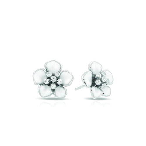 Forget-Me-Not White Earrings-Belle Etoile-Renee Taylor Gallery