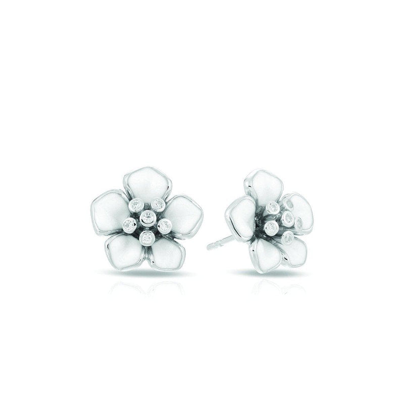 Forget-Me-Not White Earrings-Belle Etoile-Renee Taylor Gallery