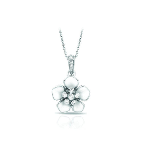 Forget-Me-Not White Pendant-Belle Etoile-Renee Taylor Gallery