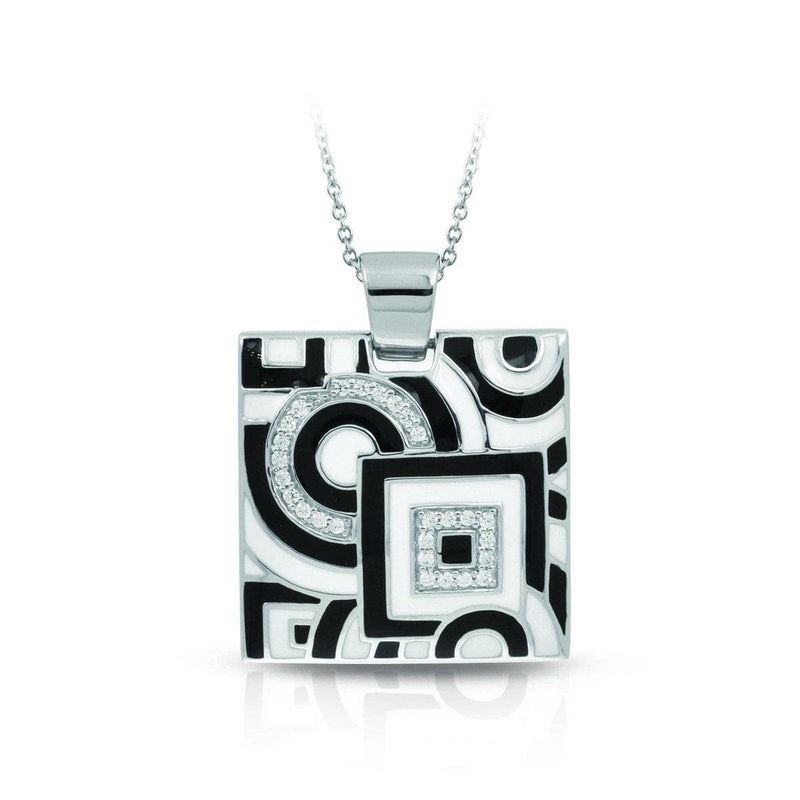 Geometrica Black & White Pendant-Belle Etoile-Renee Taylor Gallery