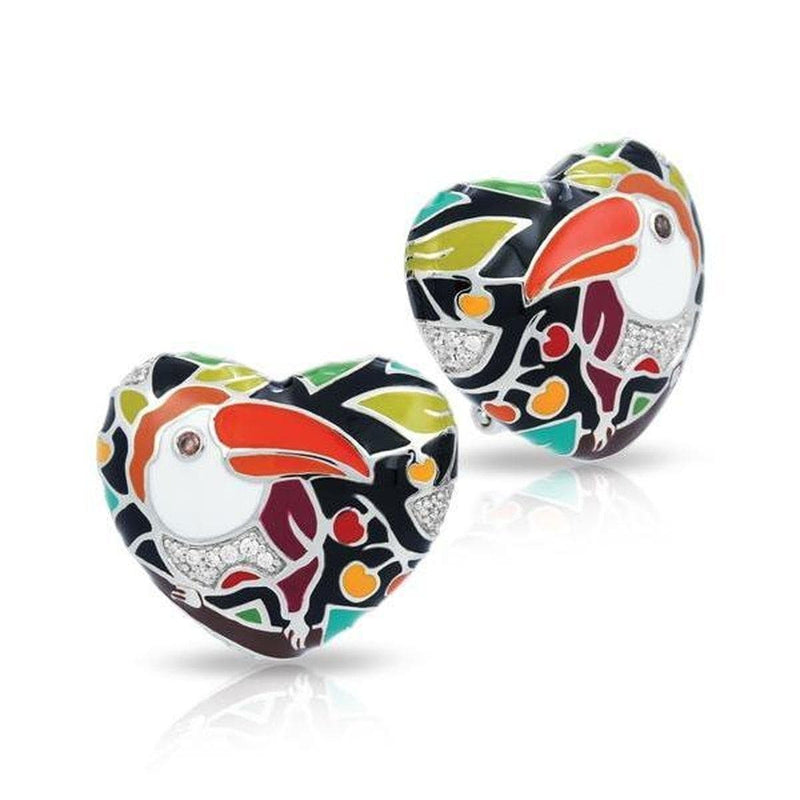Love Toucan Black Earrings-Belle Etoile-Renee Taylor Gallery