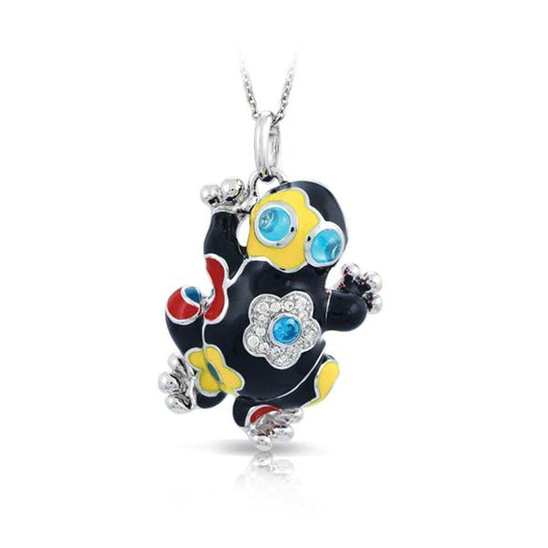 Lucky Frog Black Pendant-Belle Etoile-Renee Taylor Gallery