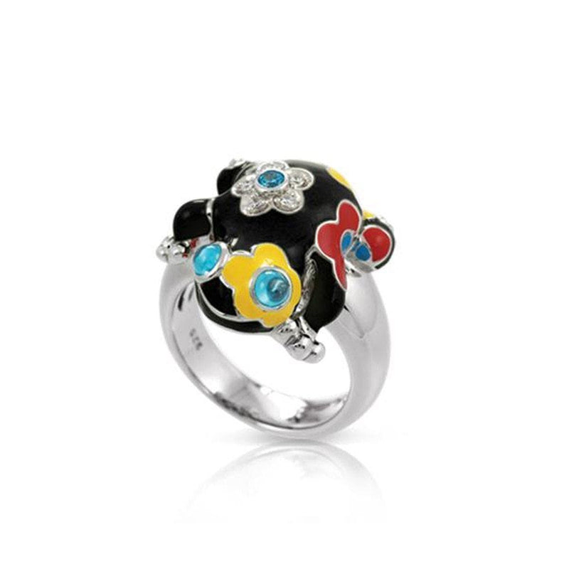 Lucky Frog Black Ring-Belle Etoile-Renee Taylor Gallery