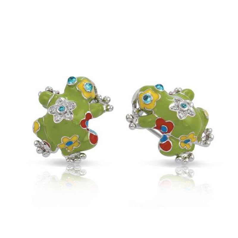 Lucky Frog Green Earrings-Belle Etoile-Renee Taylor Gallery
