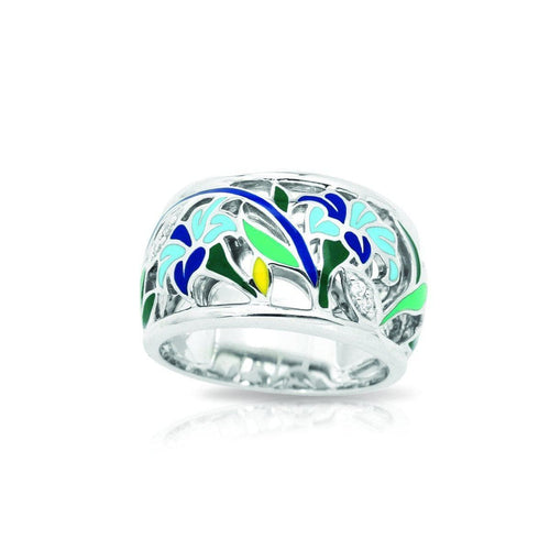 Morning Glory Blue Ring-Belle Etoile-Renee Taylor Gallery