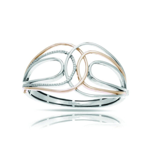 Onda Silver and Rose Bangle-Belle Etoile-Renee Taylor Gallery