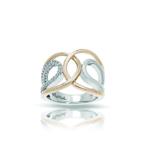 Onda Silver and Rose Ring-Belle Etoile-Renee Taylor Gallery