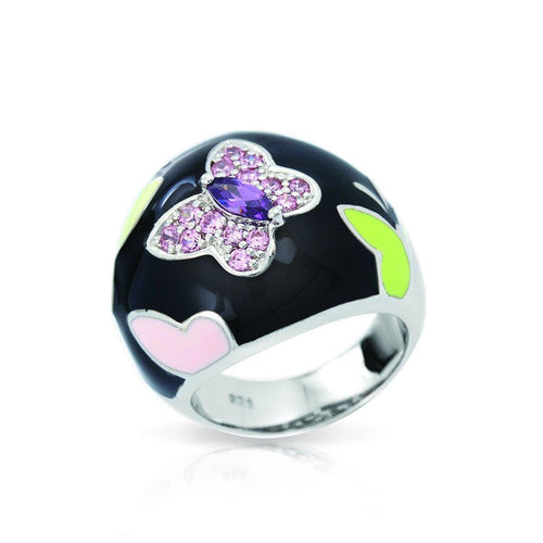 Papillon Black Ring-Belle Etoile-Renee Taylor Gallery