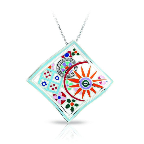 Pashmina White Pendant-Belle Etoile-Renee Taylor Gallery