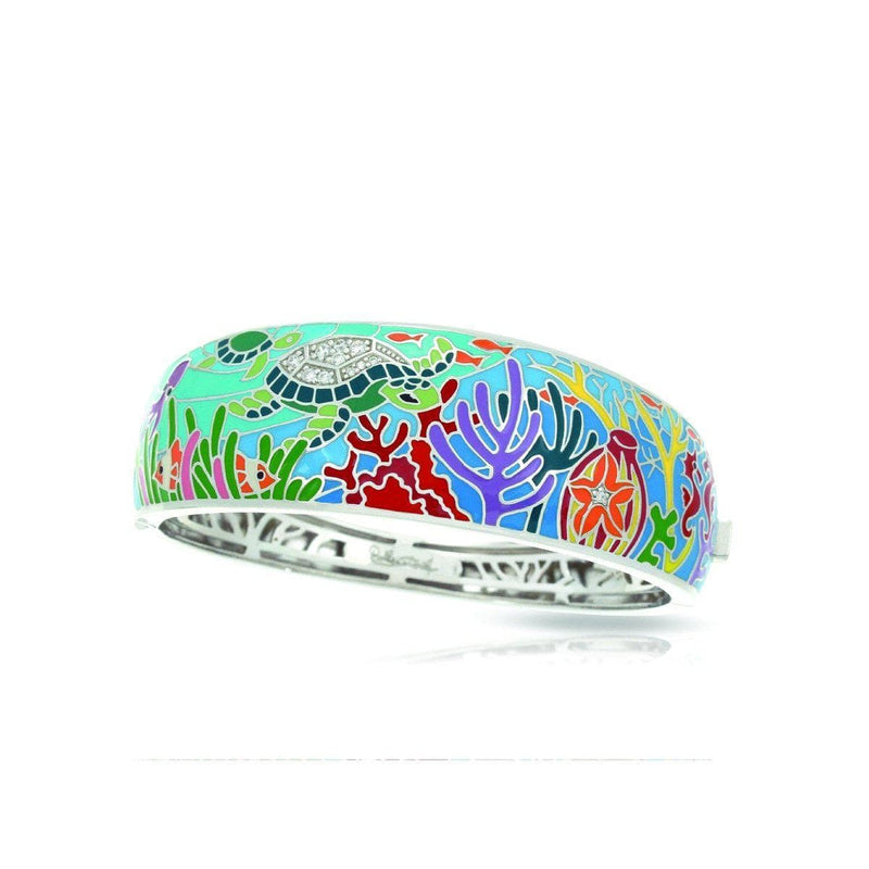 Sea Turtle Aqua Bangle-Belle Etoile-Renee Taylor Gallery