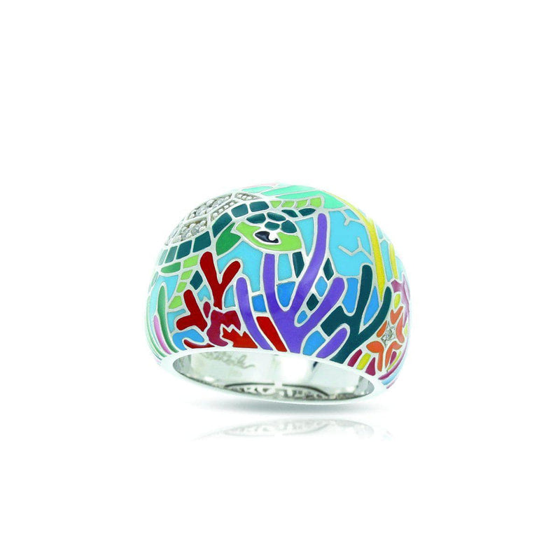 Sea Turtle Aqua Ring-Belle Etoile-Renee Taylor Gallery