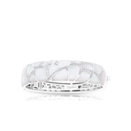 Sirena White Mother-of-Pearl Bangle-Belle Etoile-Renee Taylor Gallery