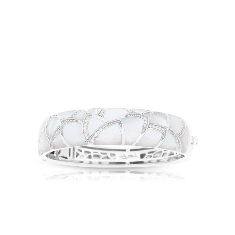 Sirena White Mother-of-Pearl Bangle-Belle Etoile-Renee Taylor Gallery