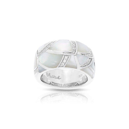 Sirena White Mother-of-Pearl Ring-Belle Etoile-Renee Taylor Gallery
