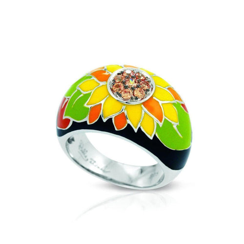 Sunflower Black Ring-Belle Etoile-Renee Taylor Gallery